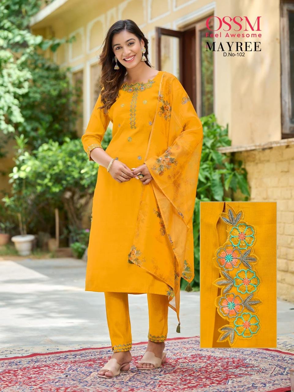 Ossm Mayree Fancy Viscose Designer Readymade Suits Catalog